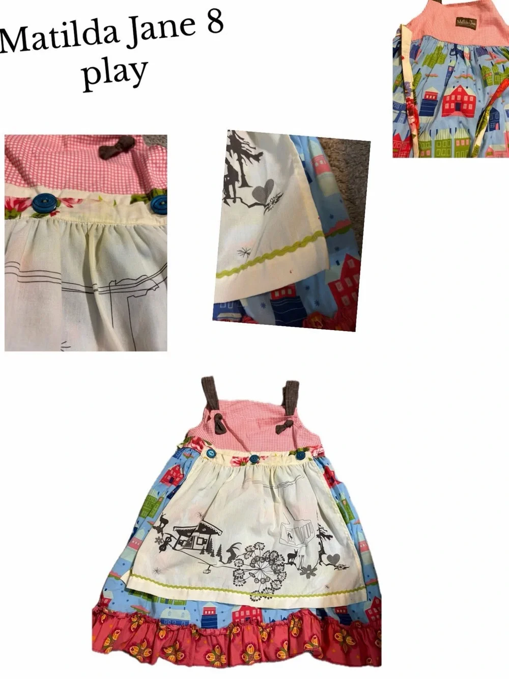 Matilda Jane sugarland vintage apron dress size 8